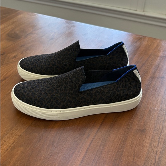 Rothy's The Sneaker Espresso Spot Cheetah Leopard Print Slip On Loafers Size 5.5 - Picture 5 of 9